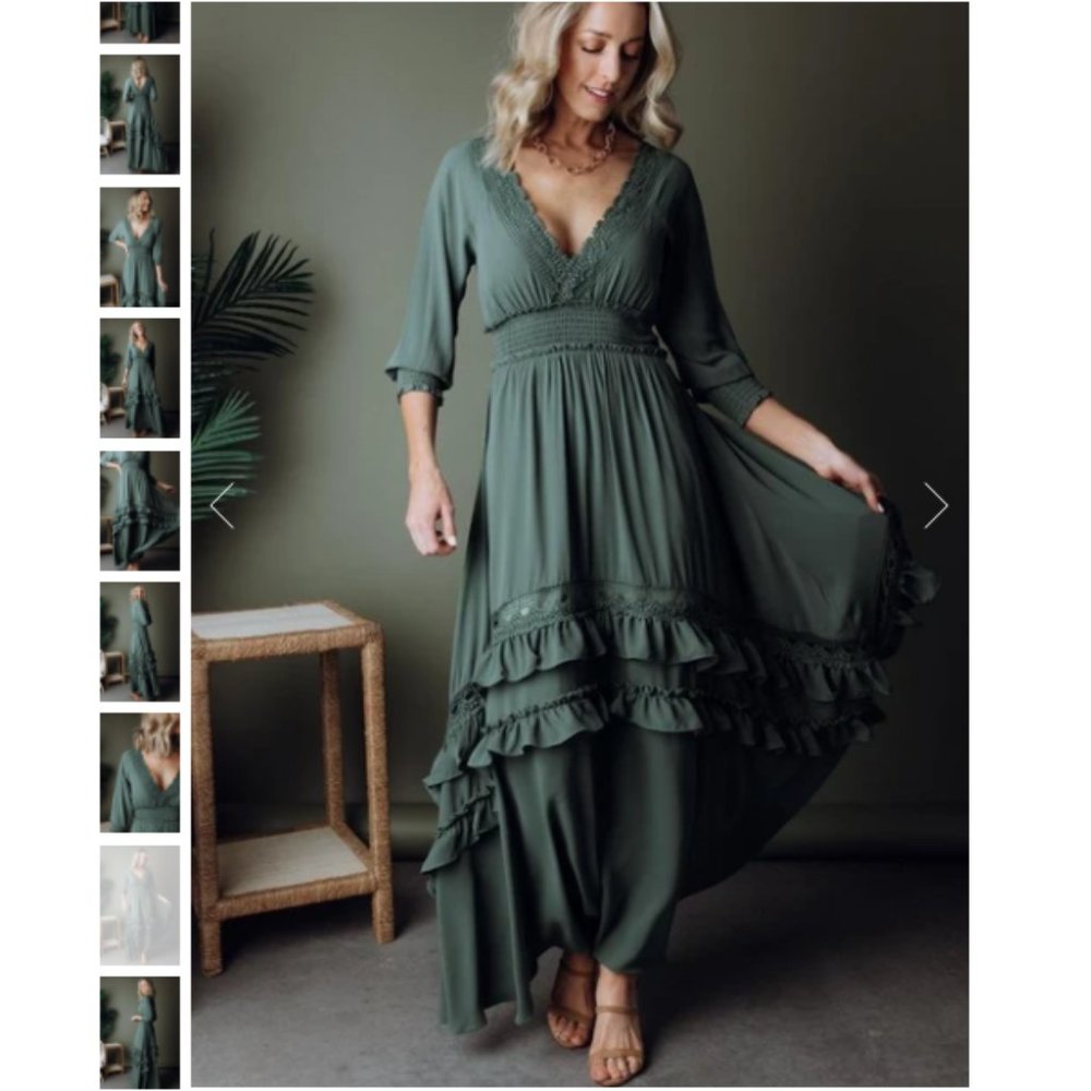 Pippa Ruffle Maxi Dress Baltic Born